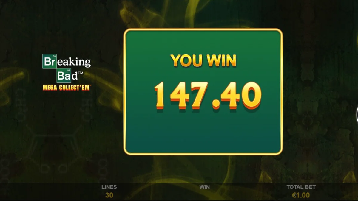 Breaking Bad Mega Collect’Em slot machine interface