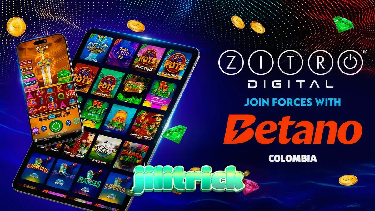 Makulay na interface ng mga slot game mula sa Zitro Digital sa isang mobile device.